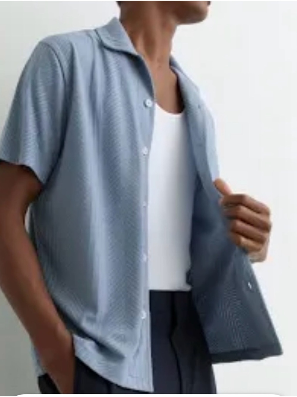 Madewell Light Blue Short-Sleeve Polo Shirt